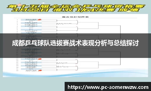 成都乒乓球队选拔赛战术表现分析与总结探讨